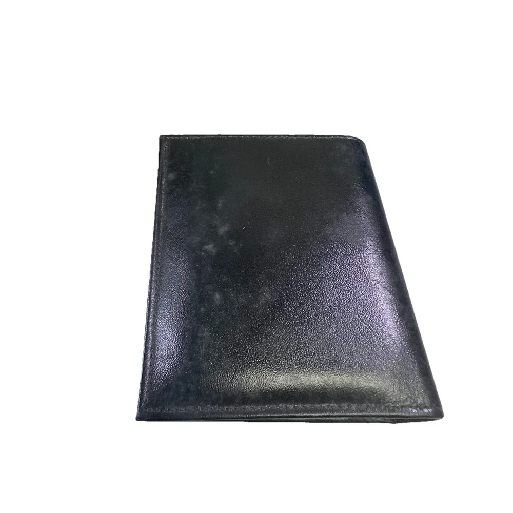 Vintage NOS 1968 Enger Kress‎ Co Heritage Men's Black Bifold Wallet Leather